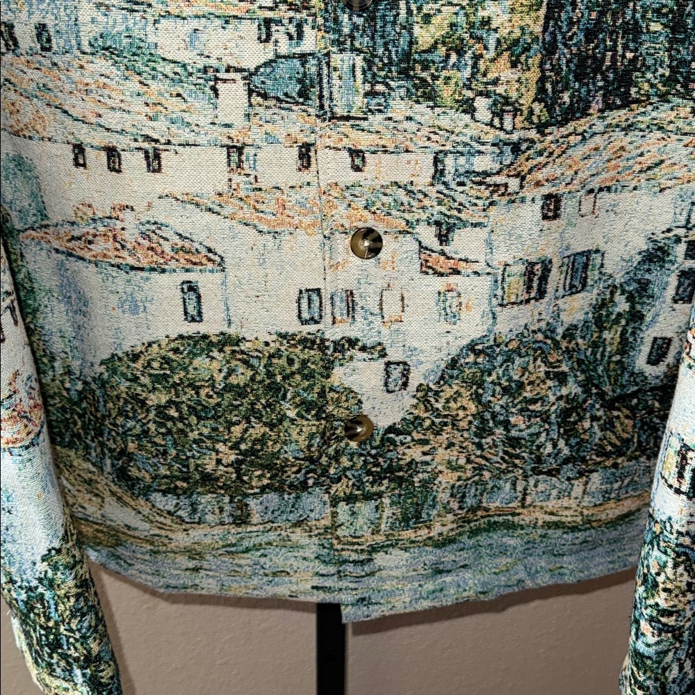 NWT Rebel Vengeance Kirche In Cassone Scenic Tapestry Statement Jacket Men’s M - Picture 3 of 9